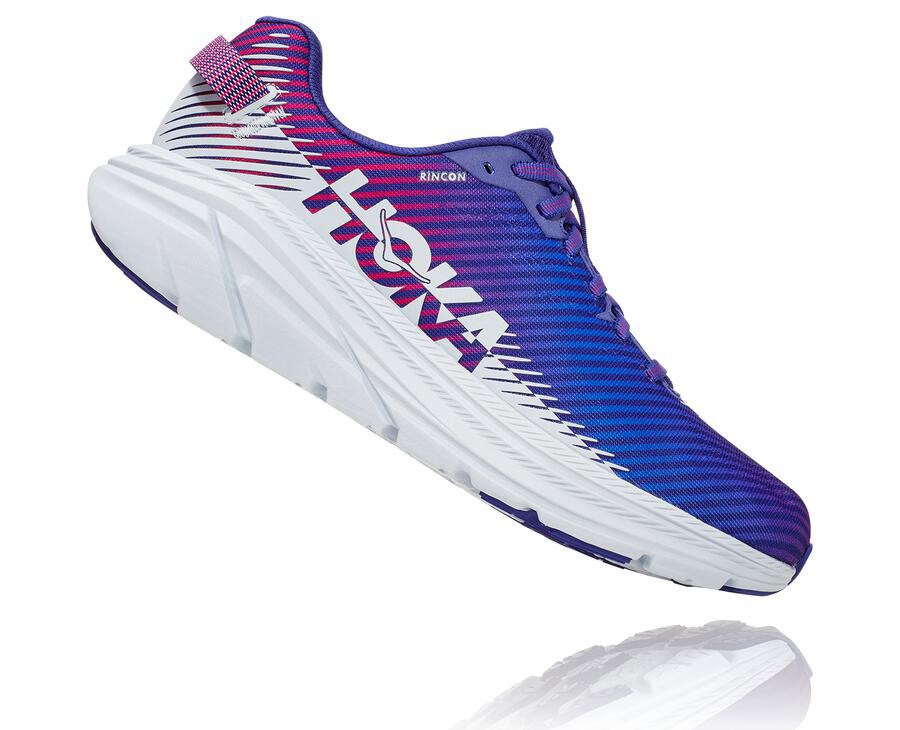 Running Shoes Womens - Hoka One One Rincon 2 - Blue/White - TISLXCP-70